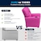 Flash Furniture Kids Recliner, 25" to 39" x 28", Upholstery Color: Pink, Frame Material: Hardwood, Plastic BT-7950-KID-HOT-PINK-GG - alternate 4